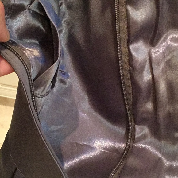 Pewter Coloured Satin Clutch Bag with Bling - Picture 3 of 7